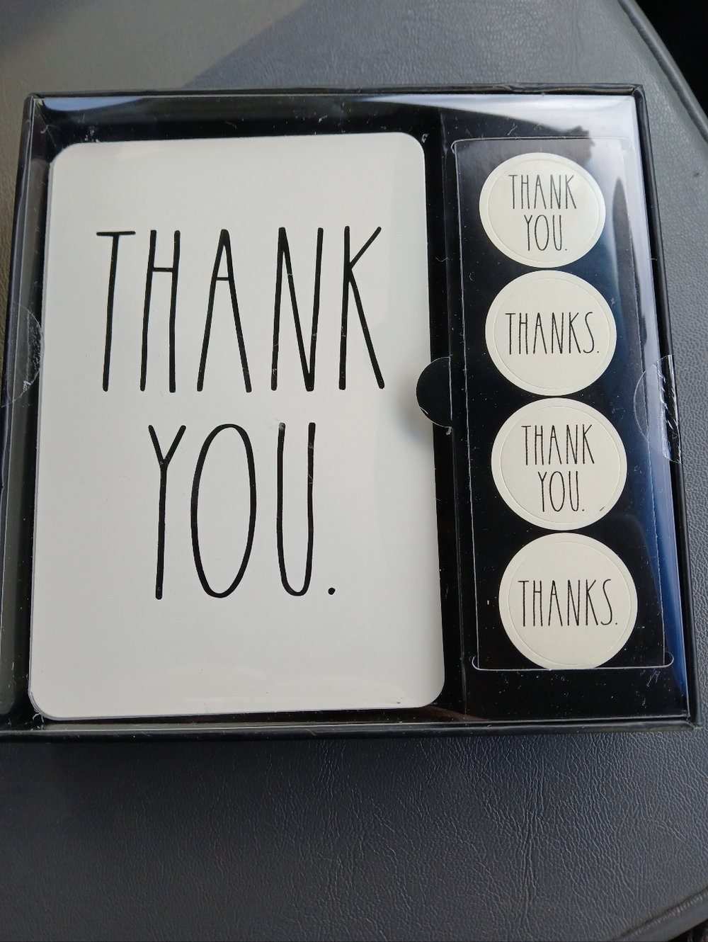 Rae Dunn NIB "THANK YOU" Cards, Envelopes & Stickers (12 Count)